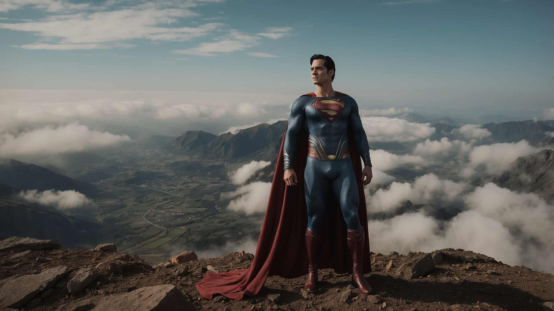 Superman sur une colline