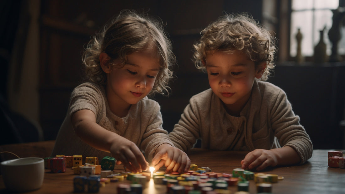 Enfants qui s'amusent et apprennent avec un jeu