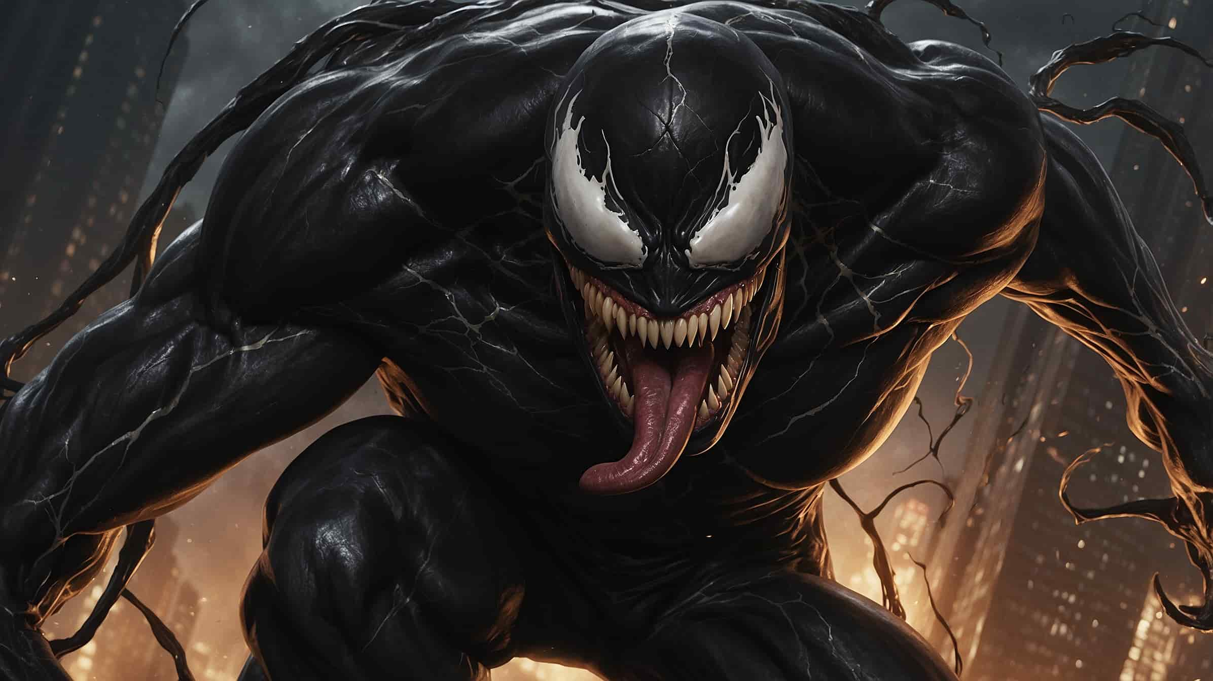 Venom dans une ville détruite