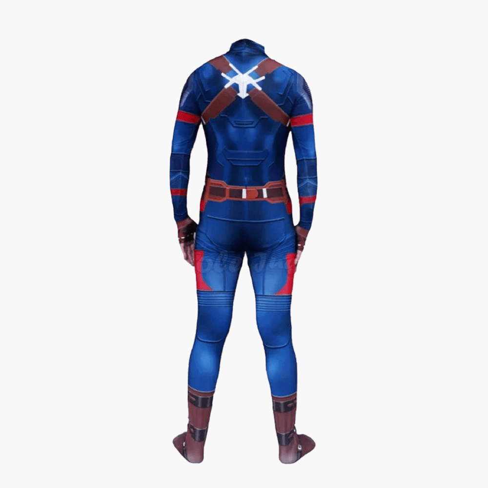 Costume de Captain America pour adulte de dos