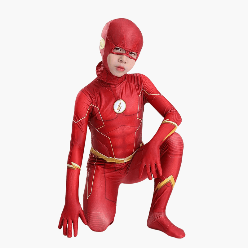 Costume de Flash enfant assis