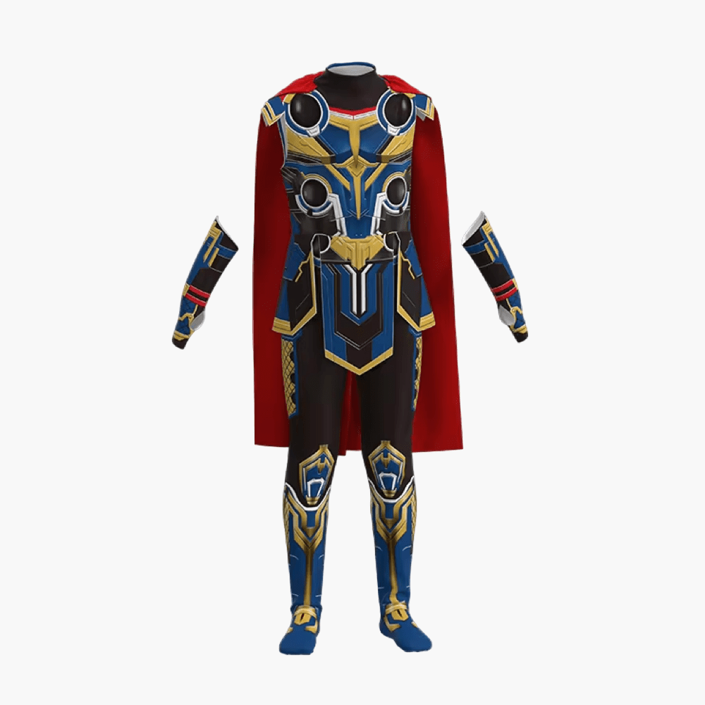 Costume de Thor décomposé en petites pièces individuelles