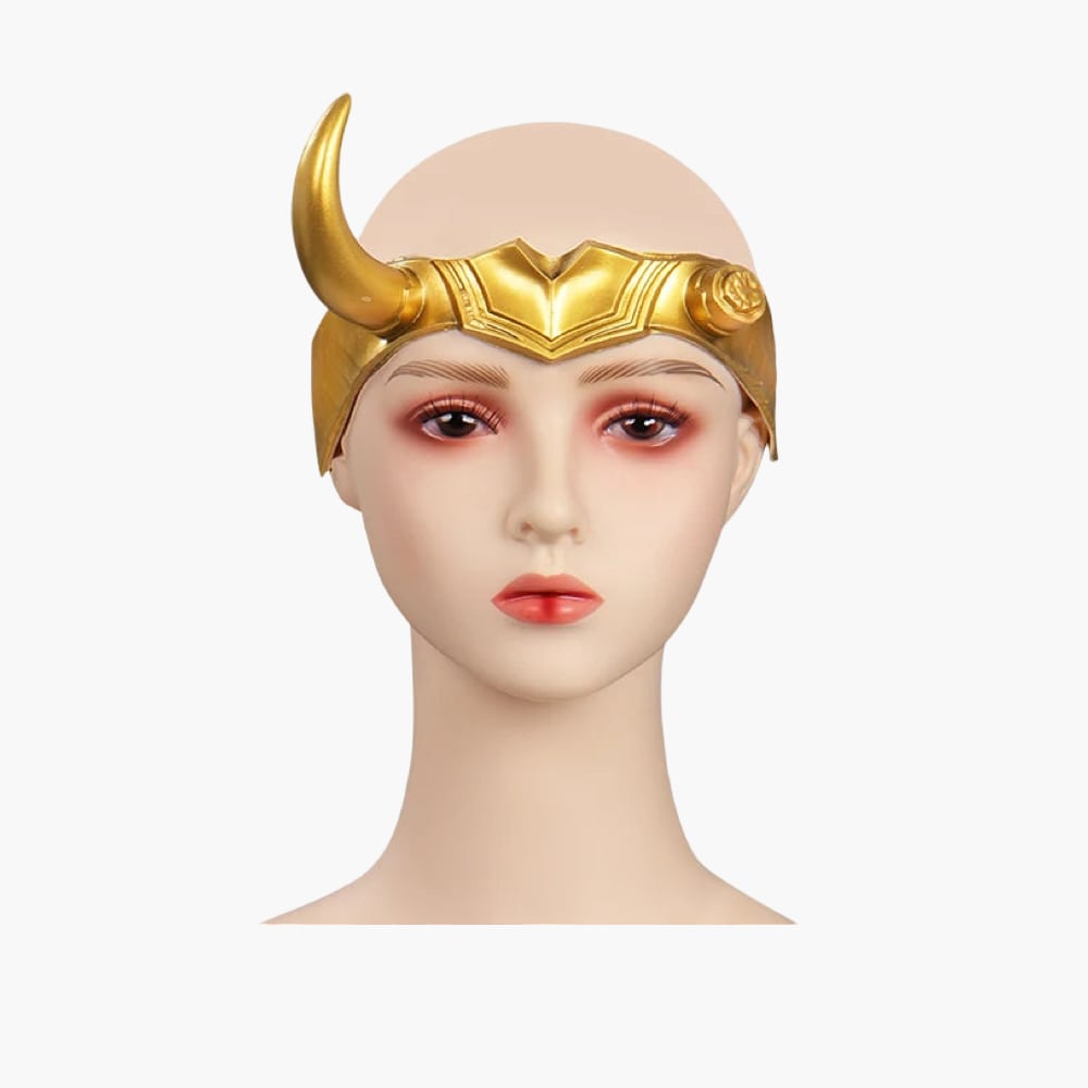 Masque de Sylvie la variante de Loki avec une des deux cornes brisé